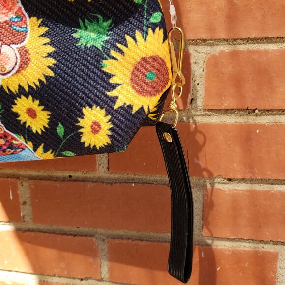 BNWT ARTESANTA Sunflower Frida Kahlo (OS) black / yellow shoulder strap - Picture 4 of 6